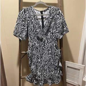 Nasty Gal black and white dress